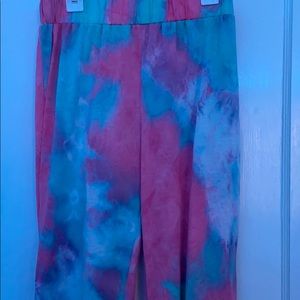 Pink and Blue Tie Dye sweatpants
